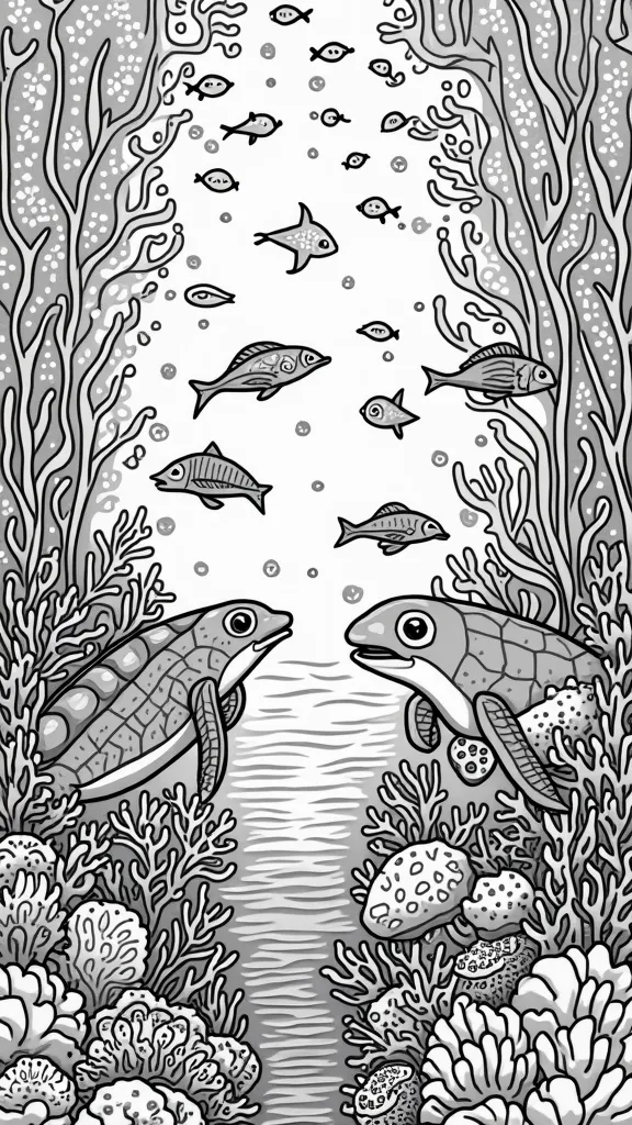 sea life coloring page